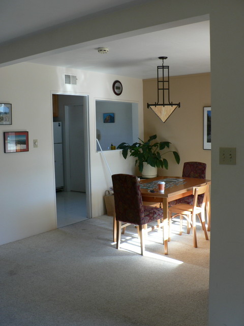 walking in, look right to dining room and kitchen
