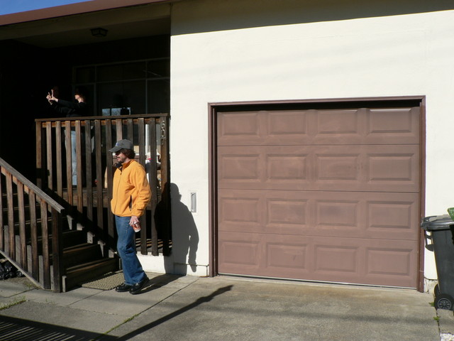 garage and steps