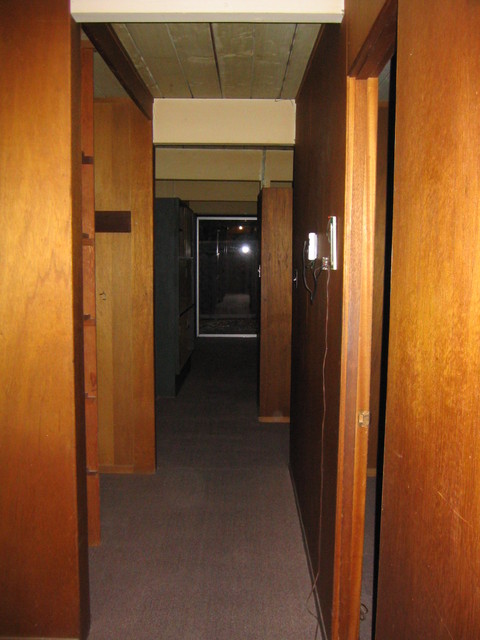 looking back down hall way toward "dining" room