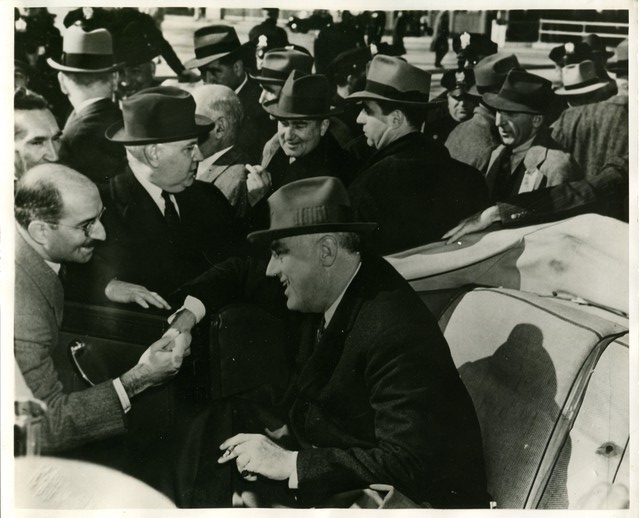 Pop Pop shaking hands with FDR