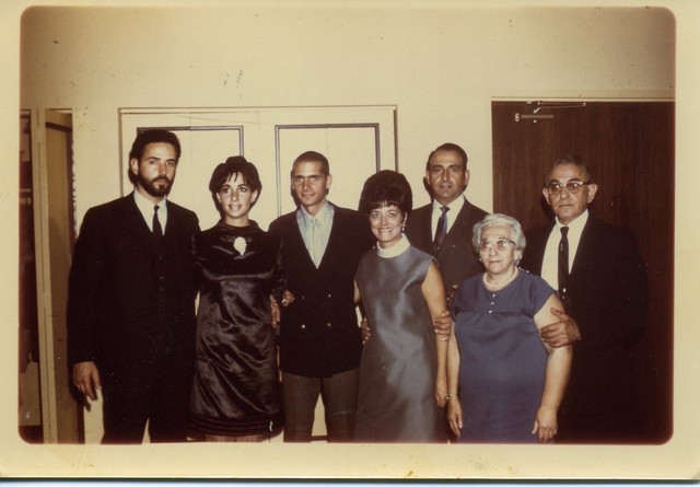 Da, Mom, Marc, Grandma Evelyn ( Gilly's second wife ), Grandpa Gilbert, Nat & Goldie Fisher