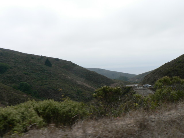 Muir Beach in the hazy distance