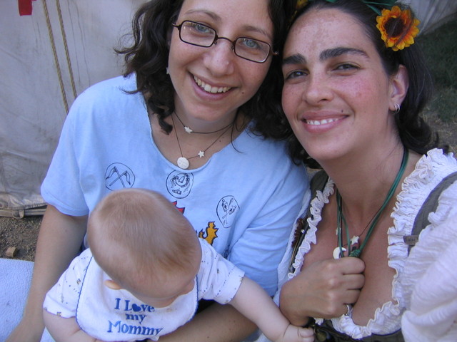 9/25/05 - Julie, me and Iz
(he wants my necklace!)