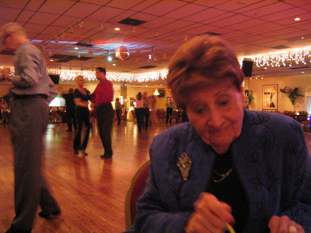 Nanny E enjoys her cake