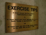 Exercise Tips - 20 times from one end of the Arcade hallway to the other is 1 mile