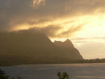 sunset over Hanalei Bay