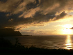 sunset over Hanalei Bay