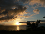 sunset over Hanalei Bay