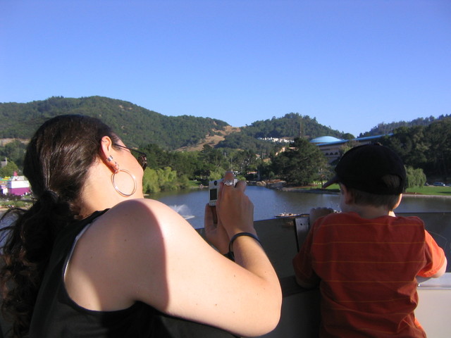 on the ferris wheel