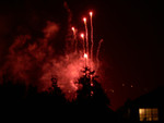 fireworks, as seen from the bridge to Santa Margarita Island