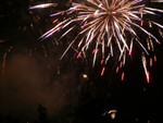 fireworks, as seen from the bridge to Santa Margarita Island