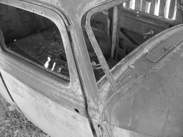 an old car on the Husch property