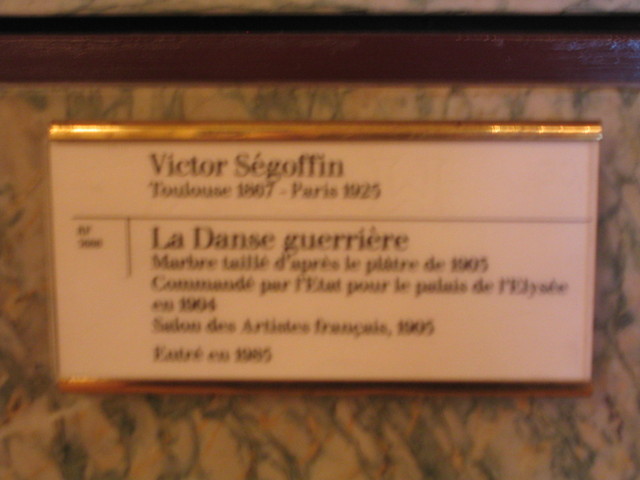 Victor Segoffin,
"La Danse guerrier"