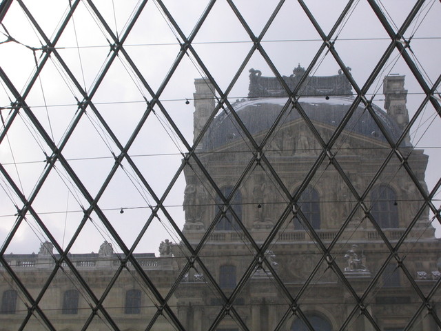 Louvre through Pyramide