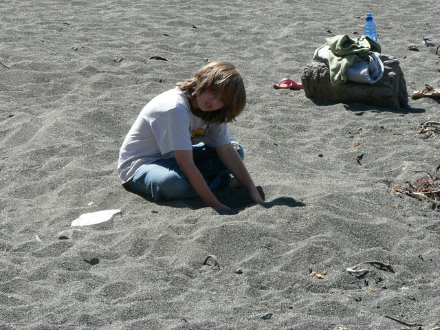 sand digging