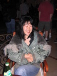 Lori in Dan's fabulous jacket