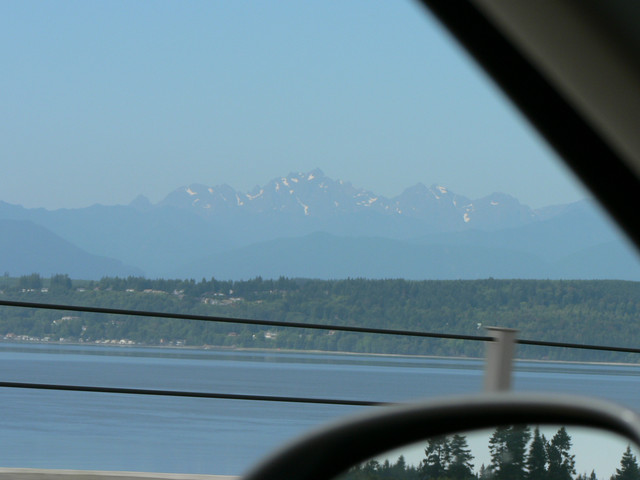 Olympics from the Hood Canal Bridge - we're coming!