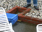 At least we can see the top of the pump's power box now that the tide has gone down.