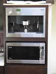 The coffee maker and the microwave