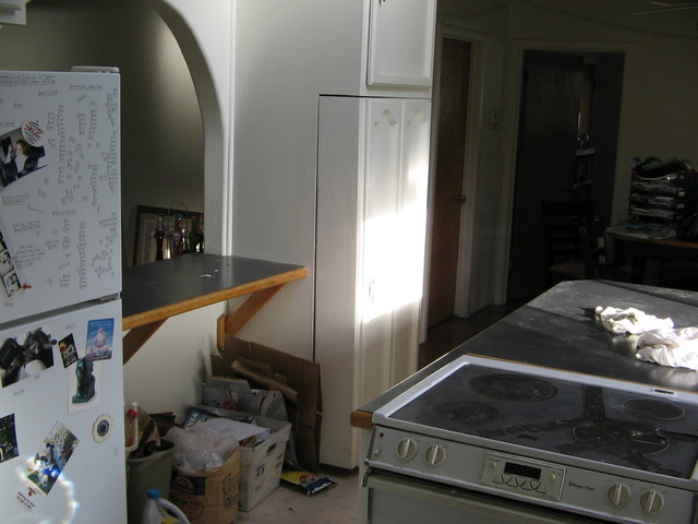 The pantry area from the entry way