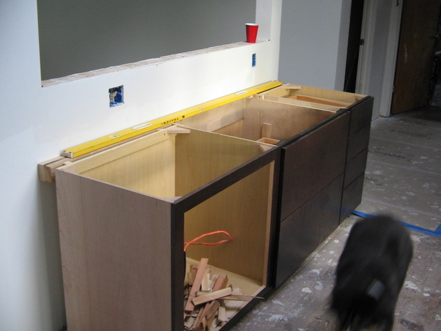 Another view of the cooking cabinets.... and Sage.