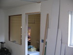 Another view of the window and door from the kitchen
