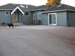 From the driveway looking at the main part of the house