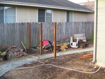 Fence posts for the back yard.