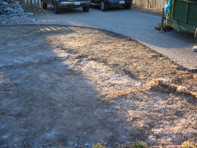 All the driveway that needs to be removed is removed