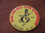 Participant button from the LAUSD Band & Drill Team Championship 1986-1987