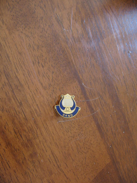 How or when or why did I end up with this? It just says band. I'm pretty sure this is a participation pin for 1984-1985.